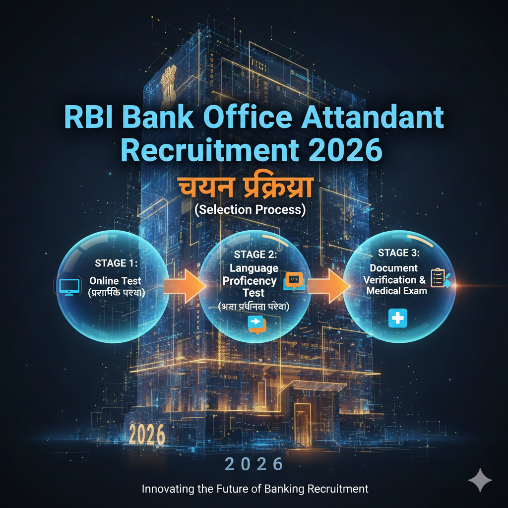 RBI Bank Office Attendant Recruitment 2026 notification, 10th pass bank job vacancy