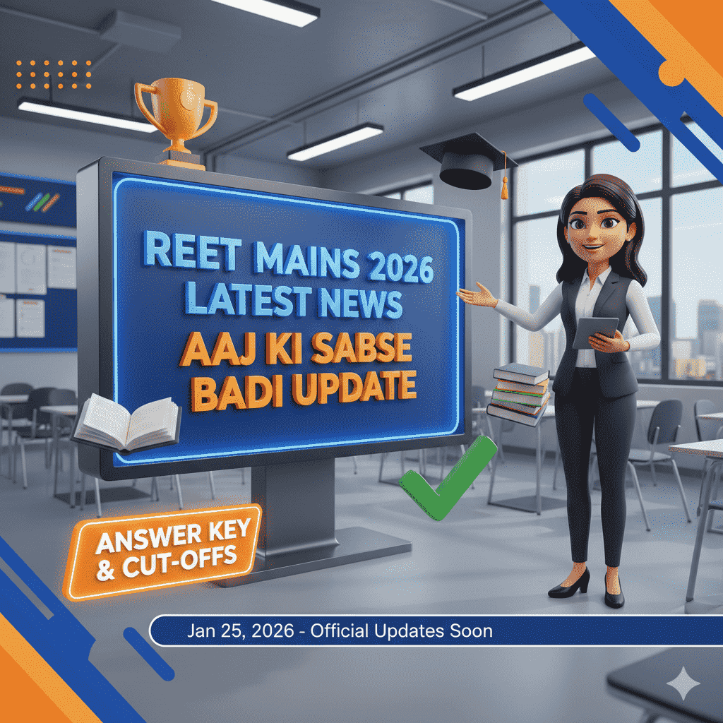 REET Mains 2026 Latest News exam ke baad result cut off aur merit list update Hindi me