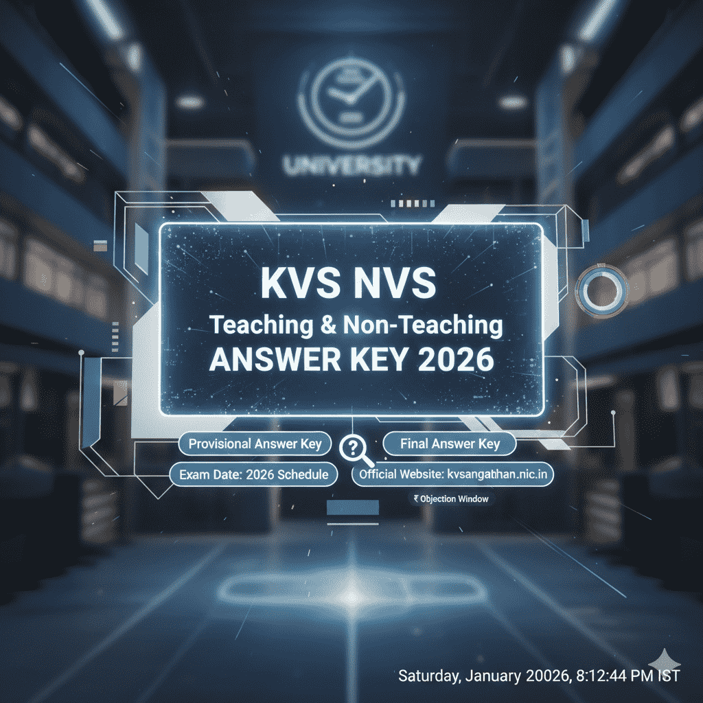 KVS NVS Teaching & Non-Teaching Answer Key 2026 PDF Download Objection Link