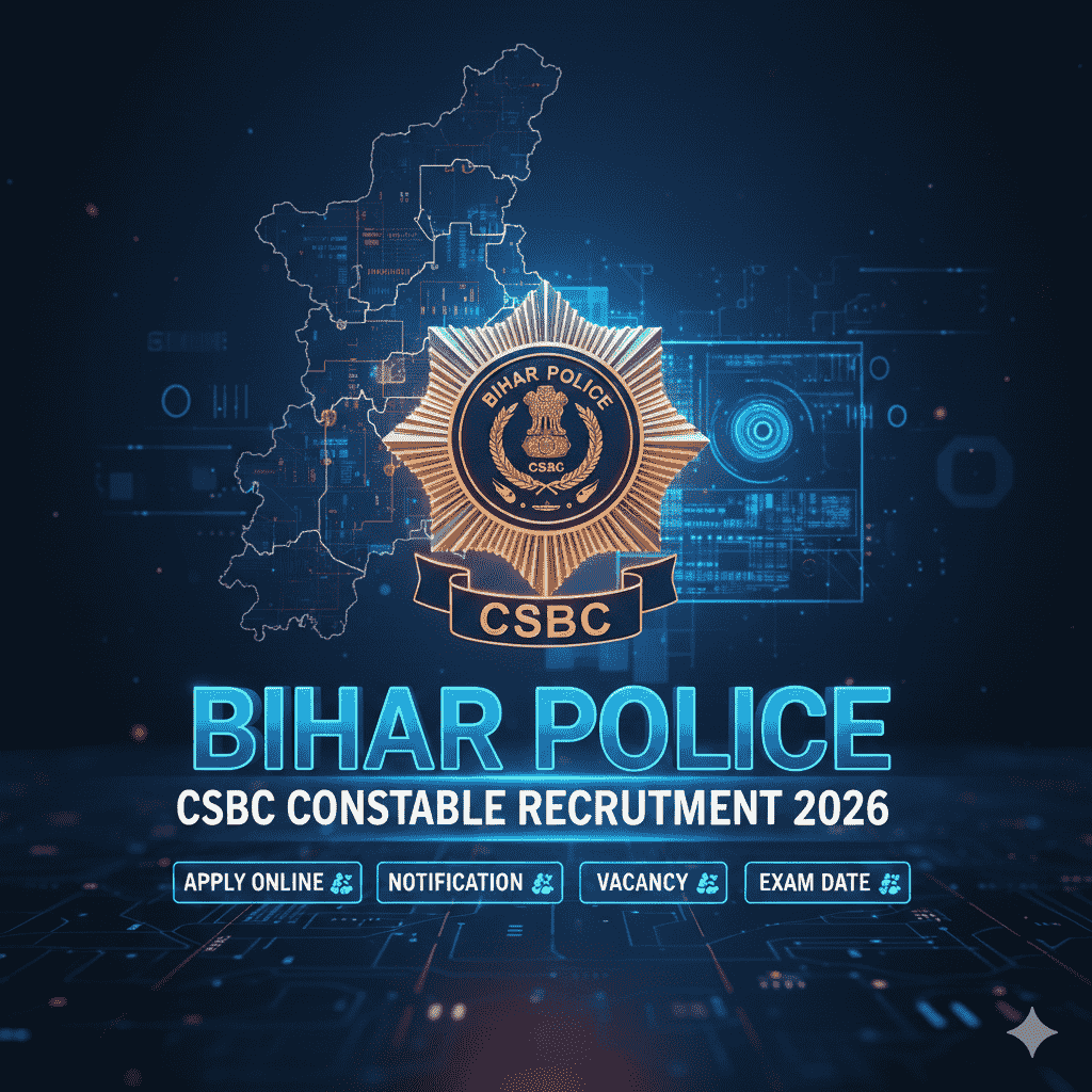 Bihar Police CSBC Constable Recruitment 2026 notification, apply online form, vacancy details, exam date and eligibility information