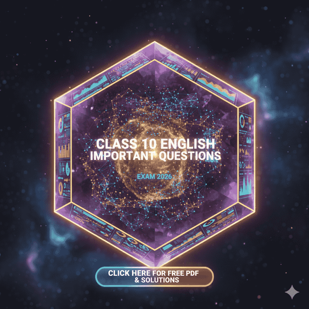 Class 10 English Important Questions 2026 with 100 Questions Answers for Board Exam Preparation