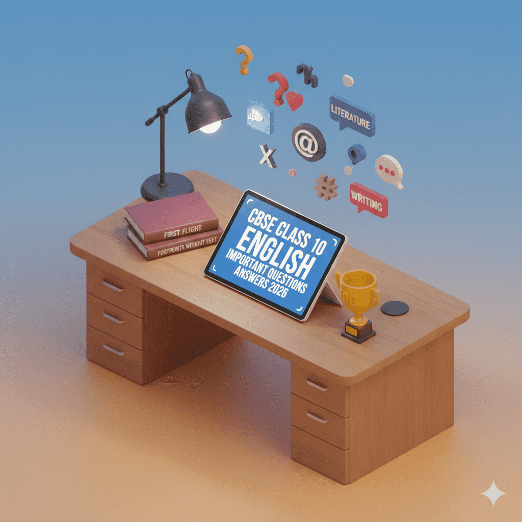 CBSE Class 10 English Important Questions Answers 2026 with 100 most expected questions and detailed solutions for board exam preparation