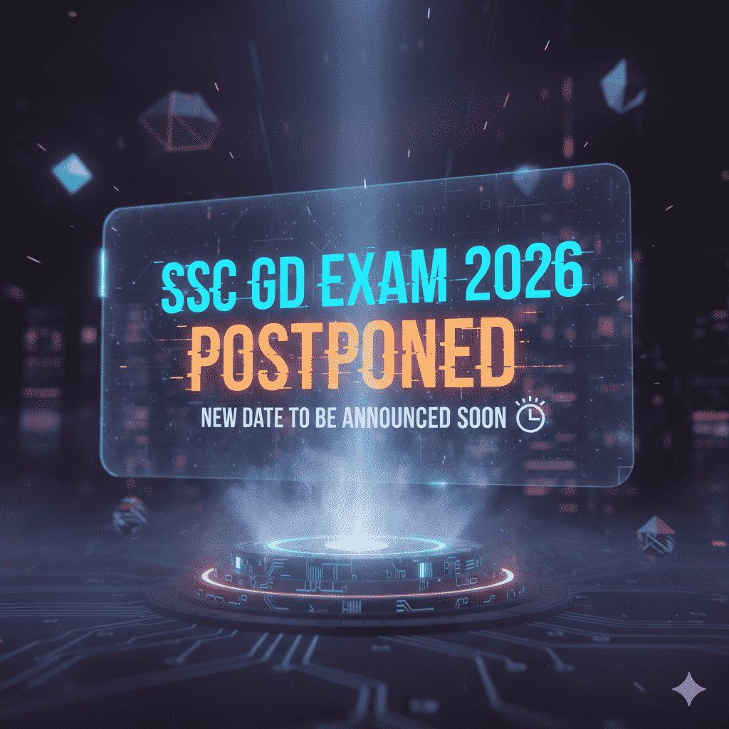 SSC GD Exam Date 2026 Postponed Official Notice PDF, New Exam Date Update, Admit Card Latest News