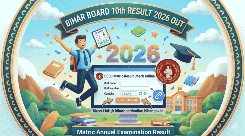 Bihar Board 10th Result 2026 check online BSEB Matric result direct link