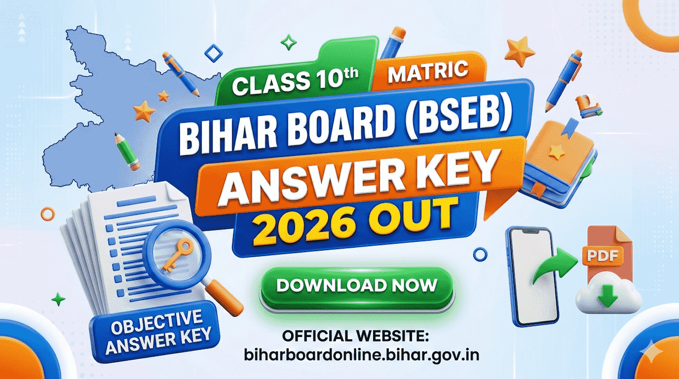 Good News: Bihar Board BSEB Class 10th Answer Key 2026 Out, Download ...