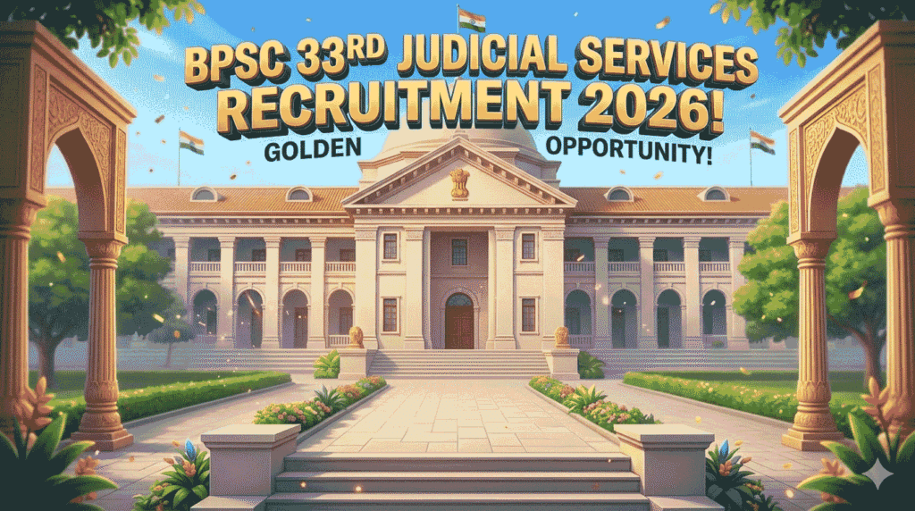 BPSC 33rd Judicial Services Recruitment 2026 Notification Civil Judge Vacancy