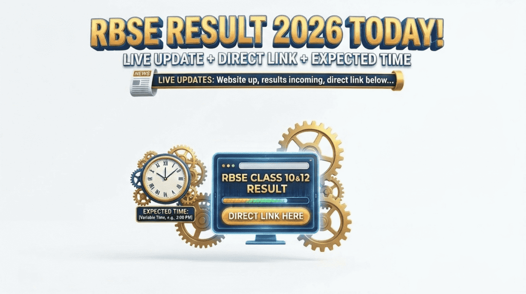 RBSE Result 2026 Today Check Online