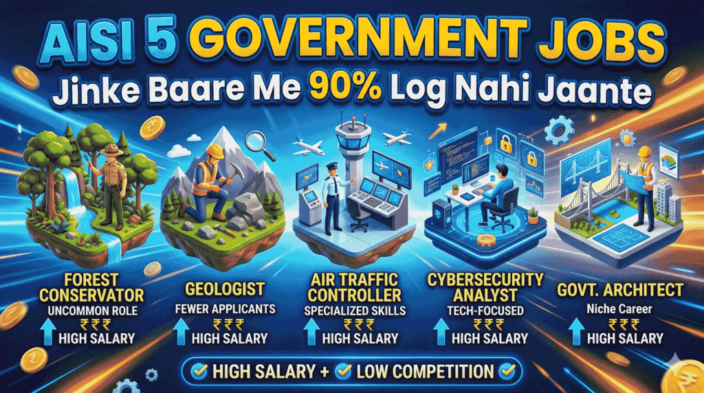 5 hidden govt jobs in india high salary low competition jobs 2026
