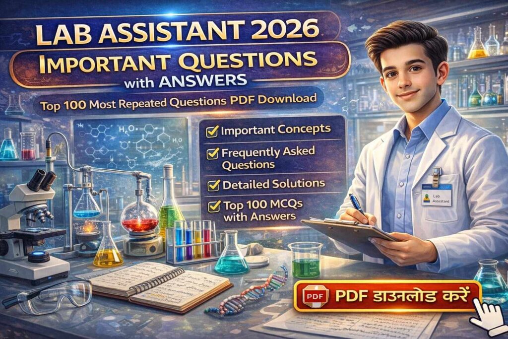 Lab Assistant 2026 Important Questions with Answers