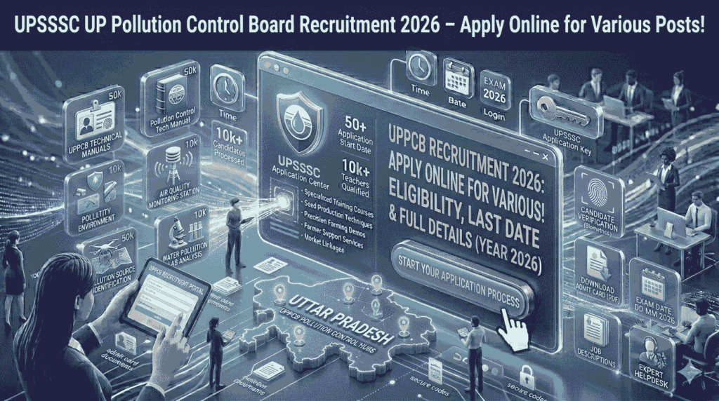 UPSSSC UP Pollution Control Board Recruitment 2026 Online Form Notification Various Posts